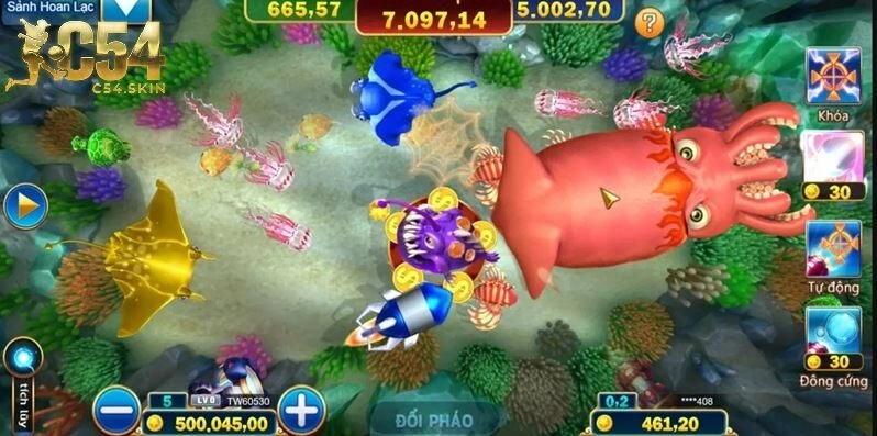 Jackpot là phần thưởng lớn nhất trong game bắn cá C54